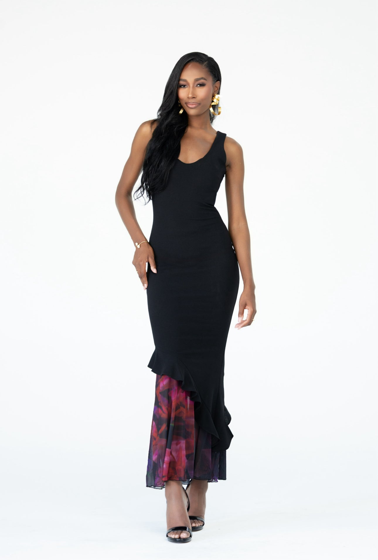 Zara Maxi dress - Midnight Orchids